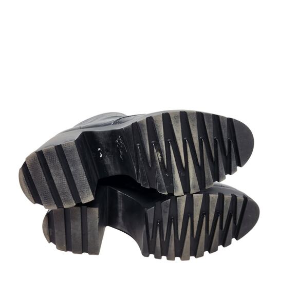 BP Marley Faux Leather Front Zip Croc Embossed Platform Bootie Black Size 9 M - Picture 6 of 8